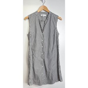 FRAME Dress Womens Size Medium Striped Sleeveless Tie Back 100% Cotton